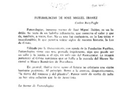 Futurologías de José Miguel Ibáñez
