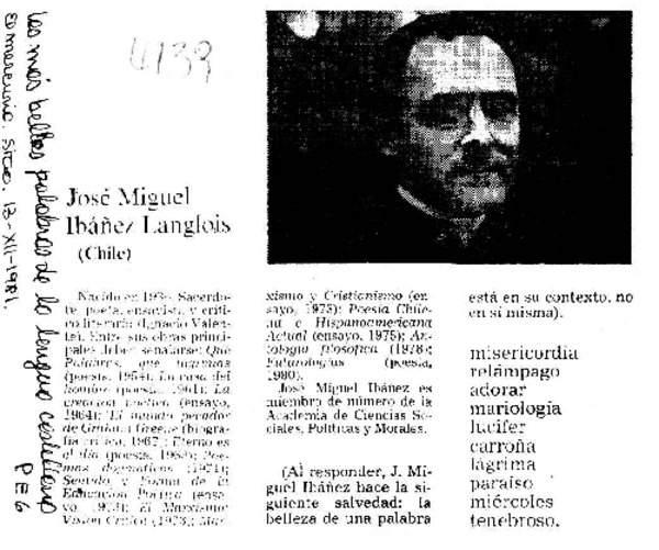 José Miguel Ibáñez Langlois.