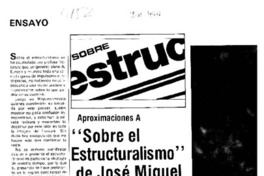 "Sobre el estructuralismo" de José Miguel Ibáñez Langlois