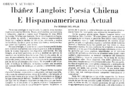 Ibáñez Langlois: Poesía chilena e hispanoarmericana actual