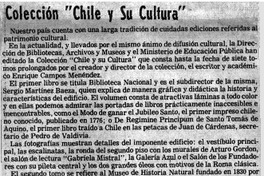 Colección "Chile y su cultura"