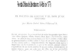 El Fausto de Goethe y el Don Juan hispano