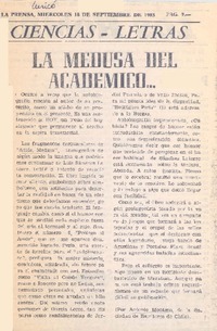 La medusa del académico...