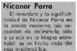 Nicanor Parra.
