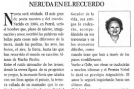 Neruda en el recuerdo