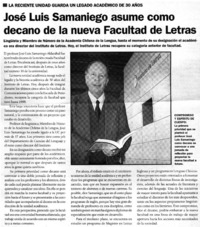 José Luis Samaniego asume como decano de la nueva Facultad de Letras.