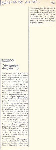 "Amapola" de gala.