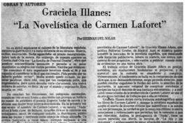 Graciela Illanes: "La novelística de Carmen Laforet"