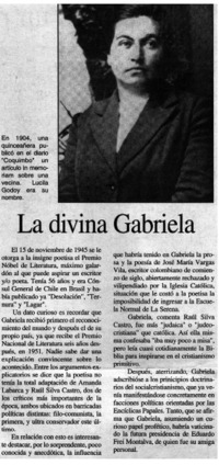 La divina Gabriela.