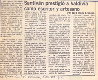Santiván prestigió a Valdivia como escritor y artesano