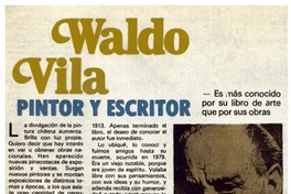 Waldo Vila : pintor y escritor