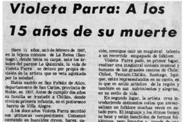 Análisis literio de la obra de Violeta Parra.
