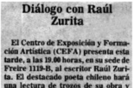 Diálogo con Raúl Zurita