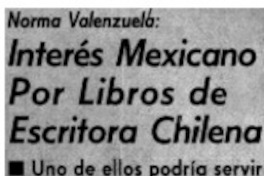 Interés mexicano por libros de escritora chilena