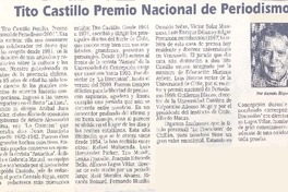 Tito Castillo Premio Nacional de Periodismo