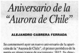 Aniversario de la Aurora de Chile