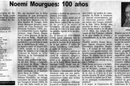 Noemí Mourgues : 100 años