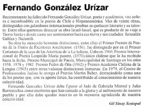 Fernando González Urízar