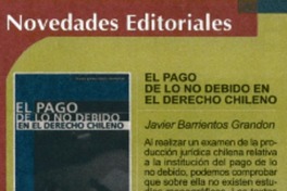 El Pago de lo no debido en el derecho chileno