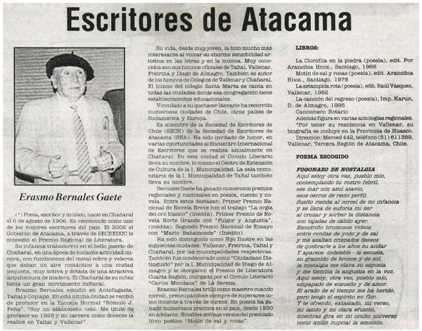 Escritores de Atacama