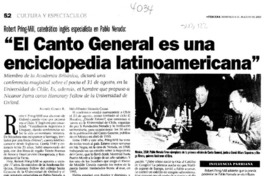 "El Canto General es una enciclopedia latinoamericana"
