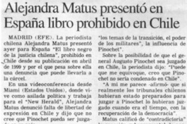 Alejandra Matus presentó en España libro prohibido en Chile