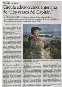 Circula edición cincuentenaria de "Los versos del Capitán"