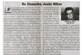 Se llamaba Josie Bliss