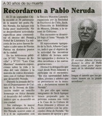 Recordaron a Pablo Neruda