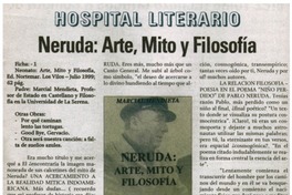 Neruda : arte,mito y filosofía