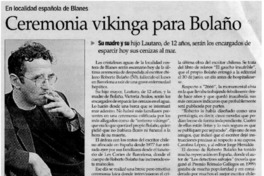 Ceremonia vikinga para Bolaño.