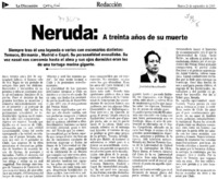 Neruda, a treinta años de su muerte