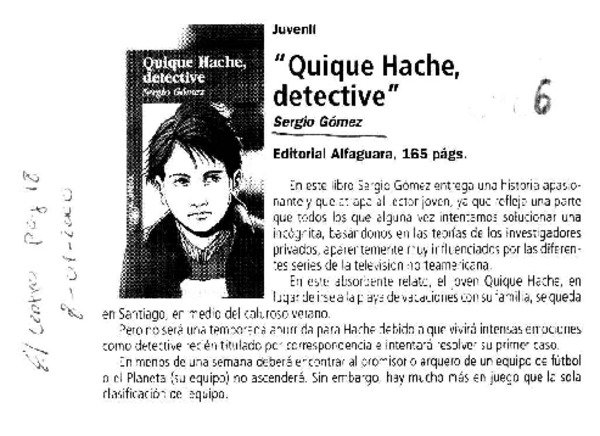 "Quique Hache, detective"