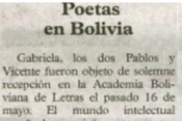 Poetas en Bolivia