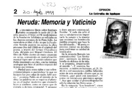 Neruda : memoria y vaticinio