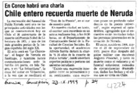 Chile entero recuerda muerte de Neruda