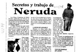 Secretos y trabajo de Neruda