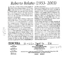 Roberto Bolaño (1953-2003)