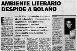 Ambiente literario despide a Bolaño.