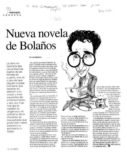 Nueva novela de Bolaño