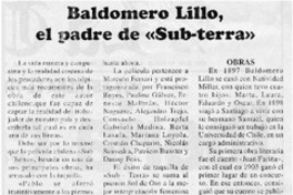 Baldomero Lillo, el padre de "Sub-terra"
