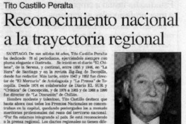 Reconocimiento nacional a la trayectoria regional.