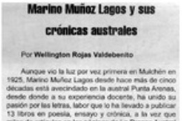 Marino Muñoz Lagos y sus crónicas australes