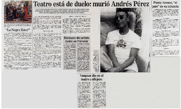 Teatro está de duelo, murió Andrés Pérez.