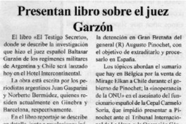 Presentan libro sobre el juez Garzón.