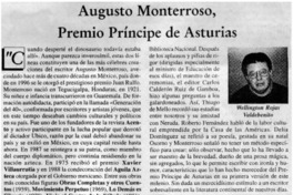 Augusto Monterroso, Premio Príncipe de Asturias
