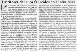 Escritores chilenos fallecidos en el año 2000