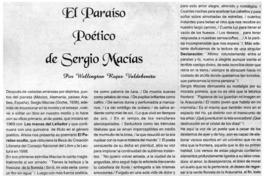 El paraíso poético de Sergio Macías