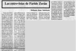 Las entrevistas de Faride Zerán