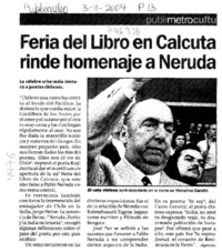Feria del libro en Calcuta rinde homenaje a Neruda